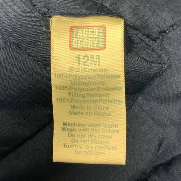 Faded Glory Boys 12M Long Sleeve Reversible Puffer Coat Fleece Full Zip Jacket - Picture 3 of 3